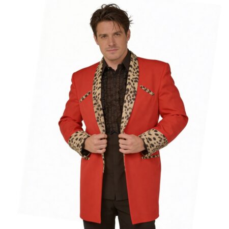 Drape Jacket Red / Leopard-56 (NL) / 30 (UK) | 46% korting | Fiftiesstore