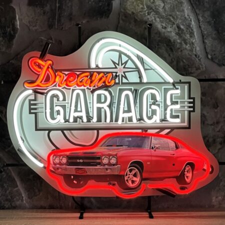 Dream Garage Chevrolet SS Chevelle Neon Verlichting 69 x 58 cm - Rood