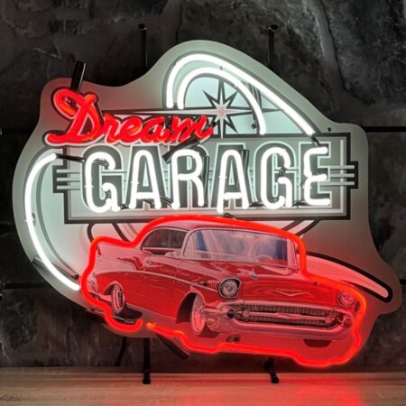 Dream Garage Chevy 57' Chevrolet Neon Verlichting 69 x 58 cm - Rood