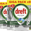 Dreft Vaatwastabletten Platinum All In One - Duo Pack (132 stuks)