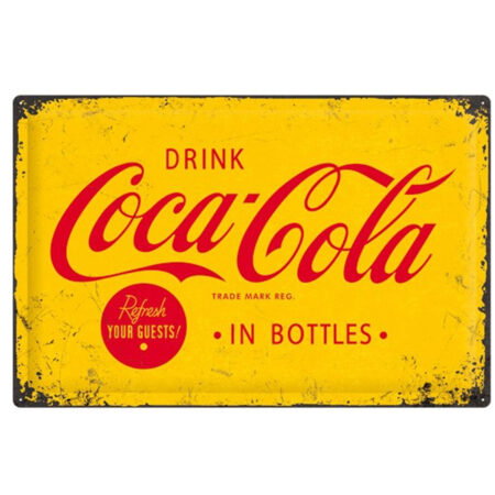 Drink Coca-Cola In Bottles Metalen Bord 40 x 60 cm | Coca-Cola