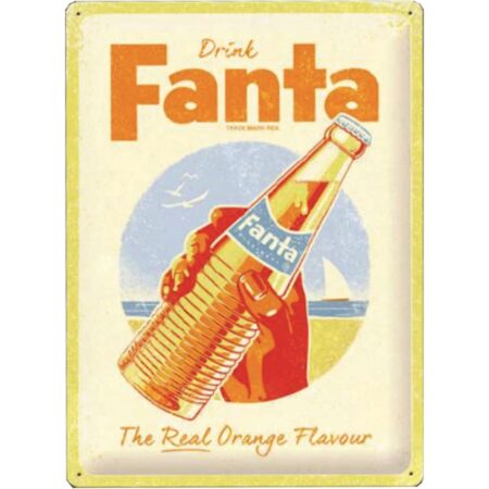 Drink Fanta The Real Orange Flavour Metalen Bord - 30 x 40 cm | Fanta