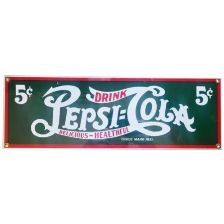 Drink Pepsi-Cola Delicious - Healthful Emaille Bord - 46 x 15 cm - Ande Rooney 1991 | Pepsi