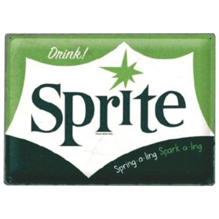 Drink Sprite Metalen Bord - 30 x 40 cm | Bennies Fifties