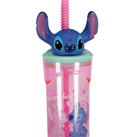 Drinkbeker met rietje - Blauw | Lilo & Stitch