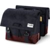 Dubbele Fietstas 40 liter recycled Bordeaux | URBAN PROOF