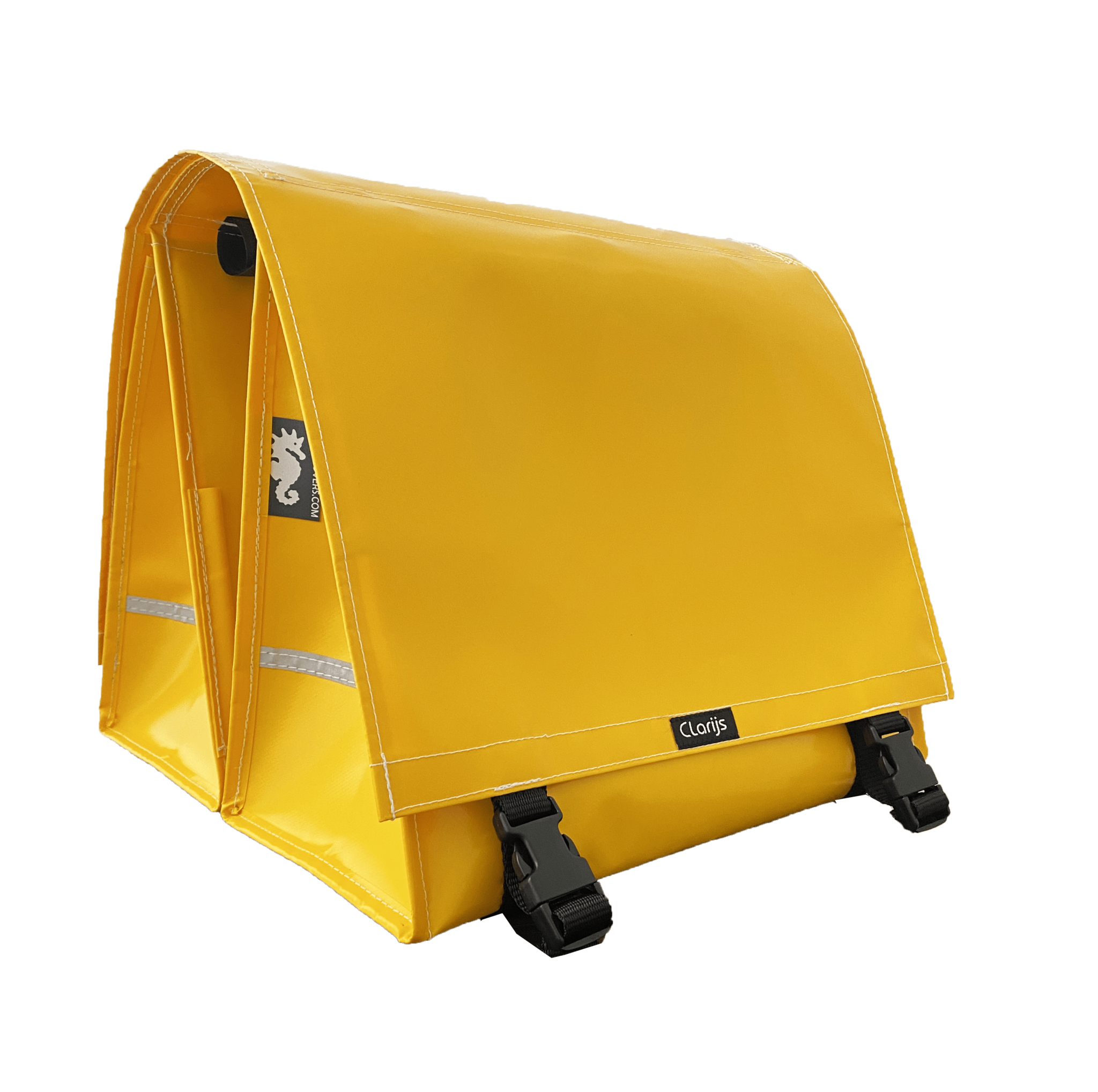 Dubbele Fietstas XL PVC 46L Geel | Clarijs