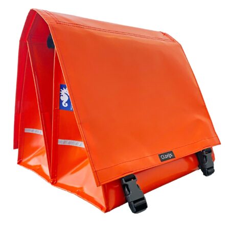 Dubbele Fietstas XL PVC 46L Oranje | Clarijs
