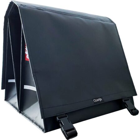 Dubbele Fietstas XL PVC 46L matt zwart | Clarijs