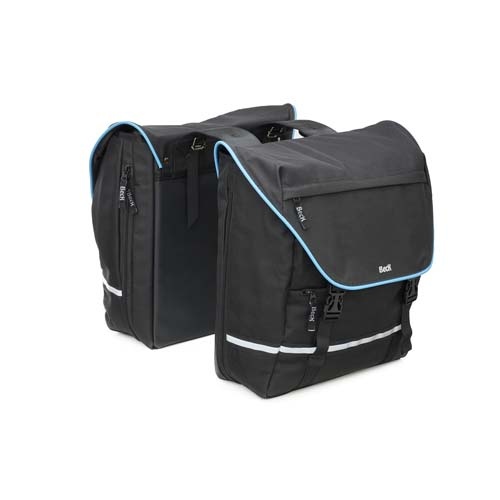 Dubbele Sportieve Fietstas SPRTV XL Zwart/Blauw | Beck