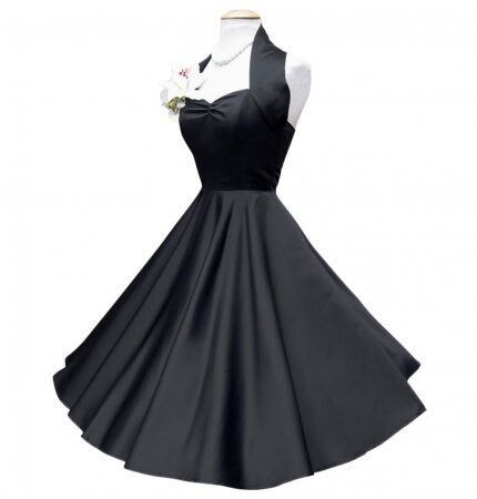 Duchess Dress Satin Black-32 (NL)/ 6 (UK) | 43% korting | Vivien of Holloway