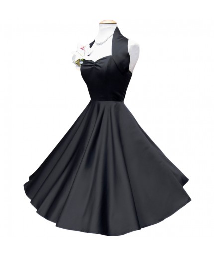 Duchess Dress Satin Black-32 (NL)/ 6 (UK) | 43% korting | Vivien of Holloway