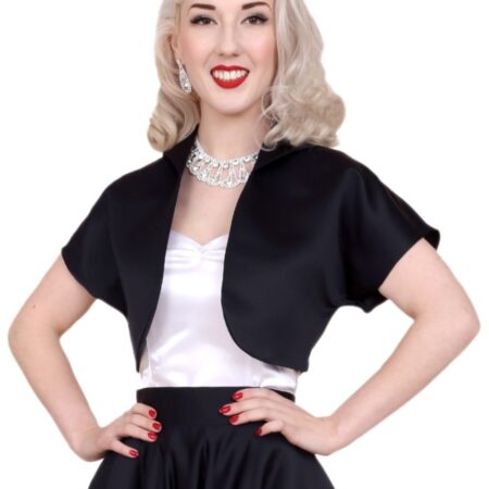 Duchess Satin Bolero Black-M | 17% korting | Vivien of Holloway