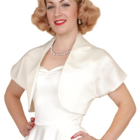Duchess Satin Bolero Ivory-S | 36% korting | Vivien of Holloway