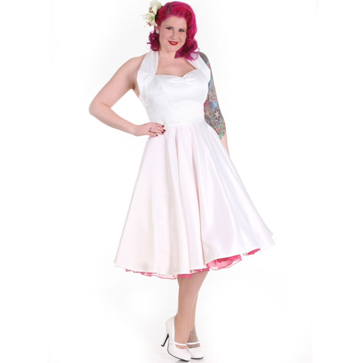 Duchess Satin Dress Ivory-44 (NL)/ 16 (UK) | 35% korting | Vivien of Holloway