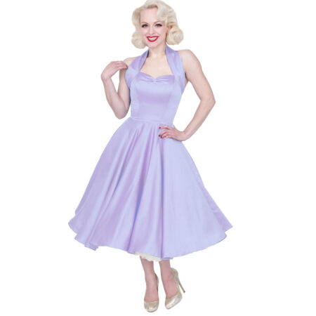 Duchess Satin Dress Lilac-36 (NL) / 10 (UK) | 35% korting | Vivien of Holloway