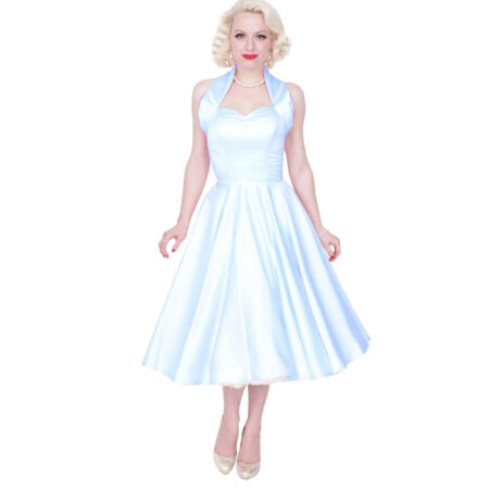 Duchess Satin Dress Pale Blue-36 (NL) / 10 (UK) | 47% korting | Vivien of Holloway