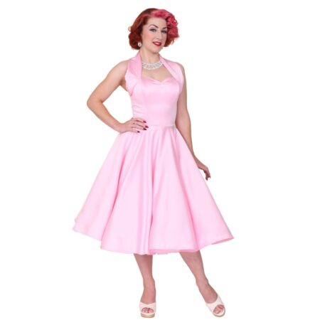 Duchess Satin Dress Pink-38 (NL)/ 12 (UK) | 35% korting | Vivien of Holloway