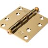 Dulimex Kogellagerscharnier 89x89mm rechte hoeken RVS vermessingd tot 80 kilo | Dulimex