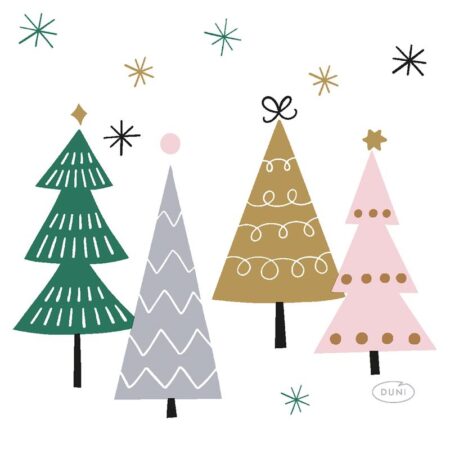 Duni Servetten Noel Trees 24x24cm | Duni
