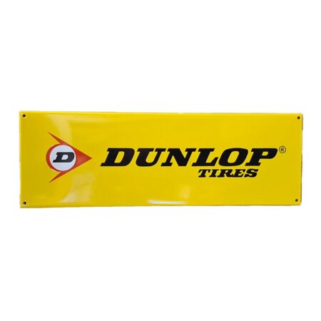 Dunlop Tires Logo Emaille Bord - 60 x 20cm | Fiftiesstore