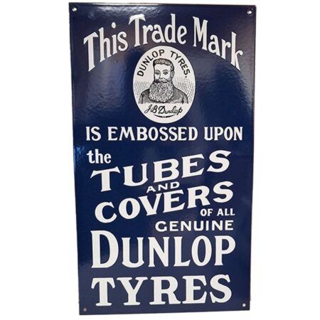 Dunlop Tyres Emaille Bord - 60 x 34cm | Fiftiesstore