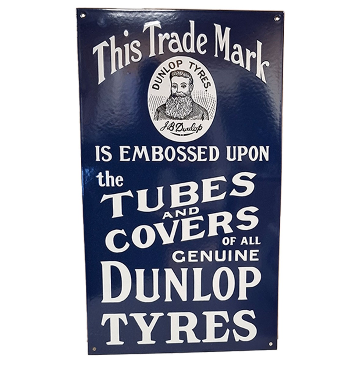 Dunlop Tyres Emaille Bord - 60 x 34cm | Fiftiesstore