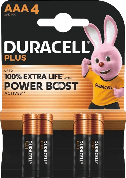 Duracell Plus AAA batterijen 4 stuks