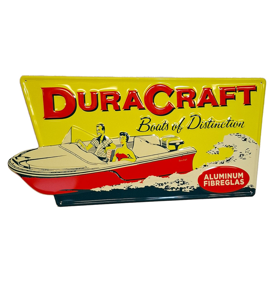 Duracraft Metalen Bord Met Relief - 58 x 28cm | Fiftiesstore