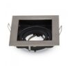 Durham LED Inbouwspot - Kantelbaar armatuur - 10x10 cm - GU10 Fitting incl. lamphouder - Vierkant - IP20 - RVS | HOFTRONIC
