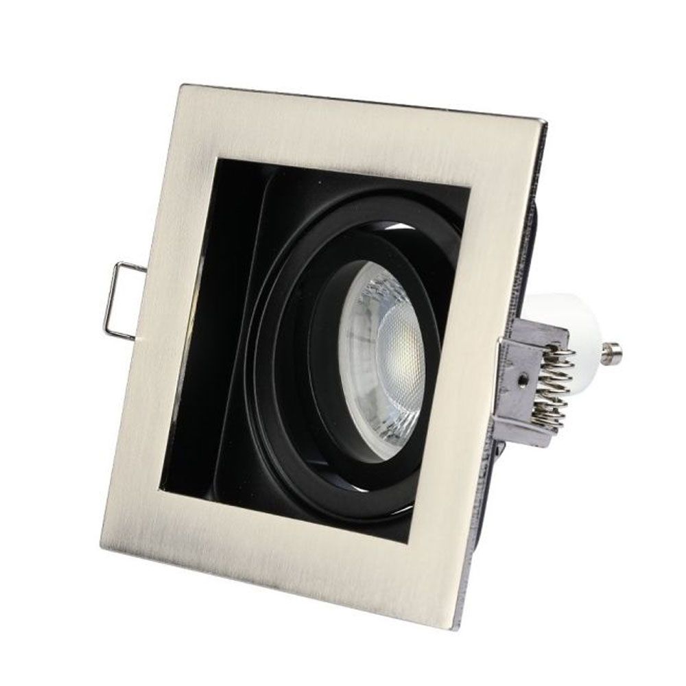 Durham LED inbouwspot - GU10 - RVS - Vierkant | Aigostar