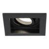 Durham vierkante LED inbouwspot - 4 Watt 345 Lumen - 4000K neutraal wit - GU10 - Dimbaar Kantelbaar - Voor binnen - Zwart | HOFTRONIC