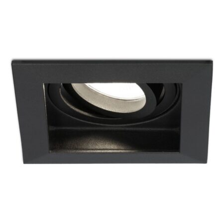 Durham vierkante LED inbouwspot - 4 Watt 345 Lumen - 4000K neutraal wit - GU10 - Dimbaar Kantelbaar - Voor binnen - Zwart | HOFTRONIC