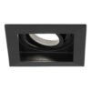 Durham vierkante LED inbouwspot - 4 Watt 345 Lumen - 6500K daglicht wit - GU10 - Dimbaar Kantelbaar - Voor binnen - Zwart | HOFTRONIC