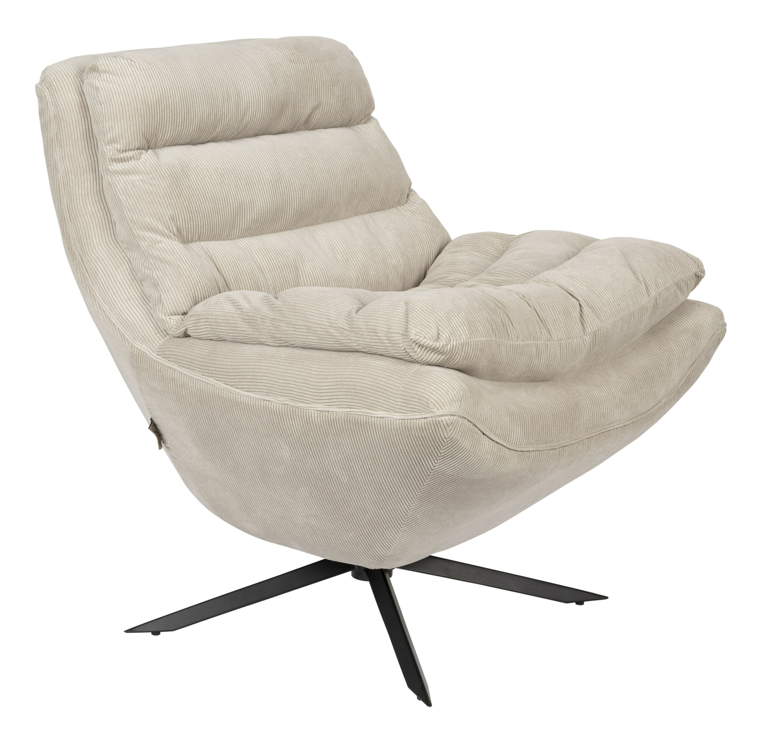 Dutchbone Draaifauteuil 'Vince' Rib