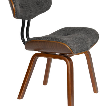 Dutchbone Eetkamerstoel 'Blackwood' kleur Grijs | Dutchbone