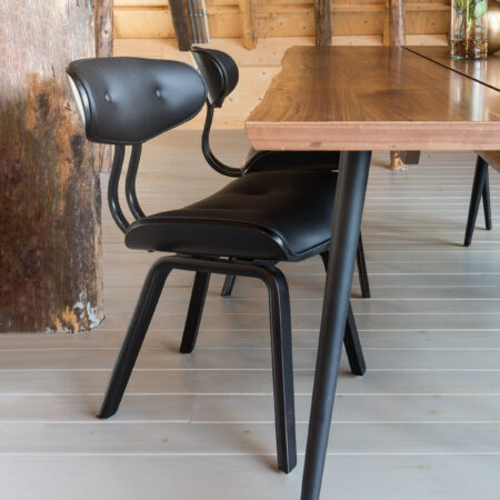 Dutchbone Eetkamerstoel 'Blackwood' kleur Zwart | Dutchbone