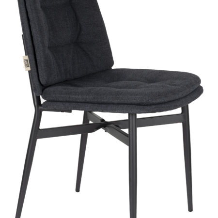 Dutchbone Eetkamerstoel 'Jade' kleur Donkerblauw | Dutchbone
