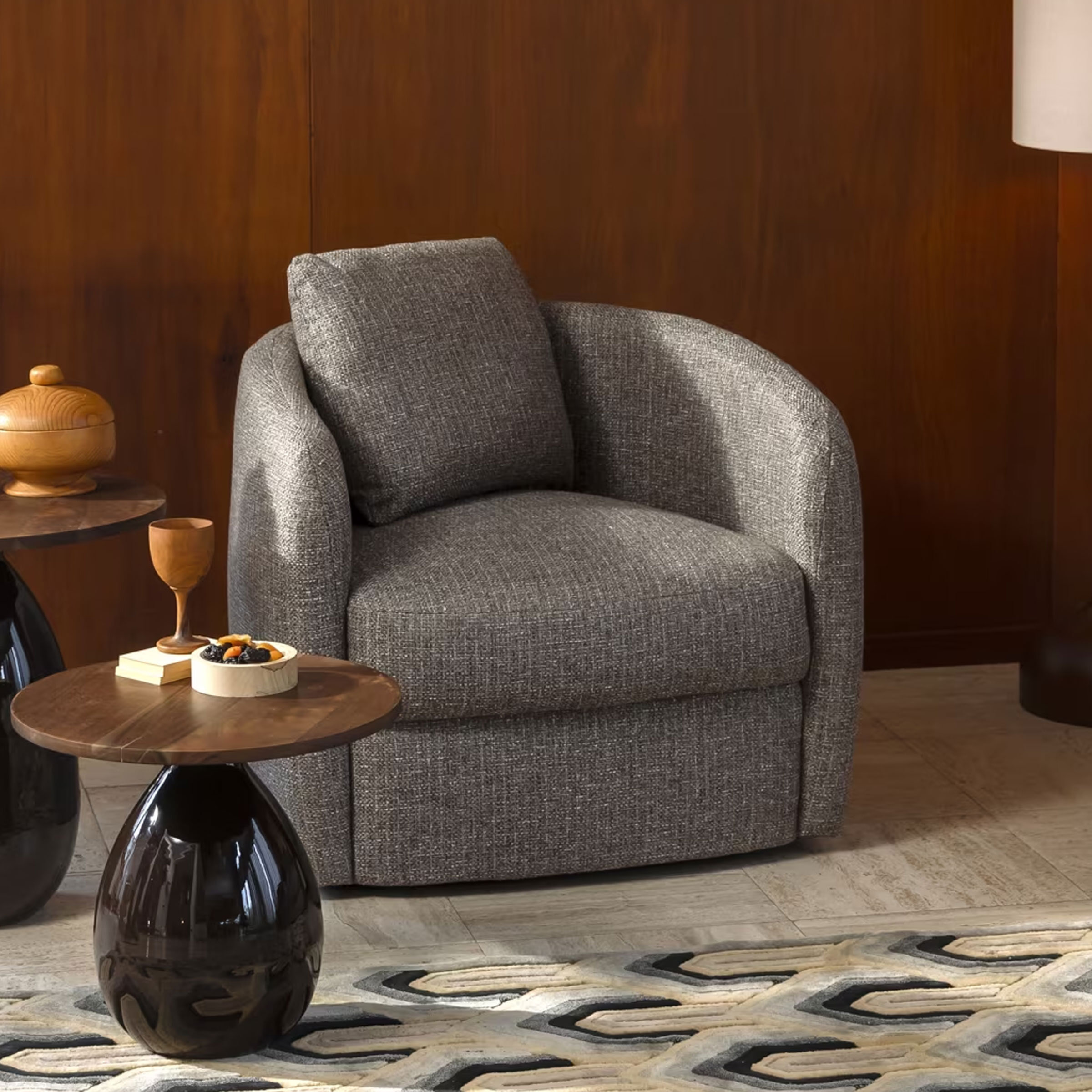 Dutchbone Fauteuil 'Boho' kleur Stone | Dutchbone