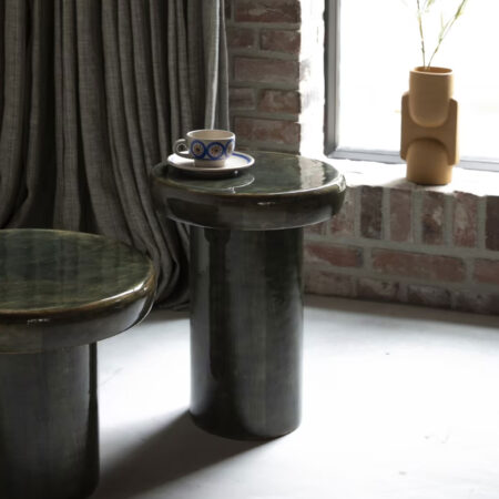 Dutchbone Ronde Bijzettafel 'Mush' Mangohout