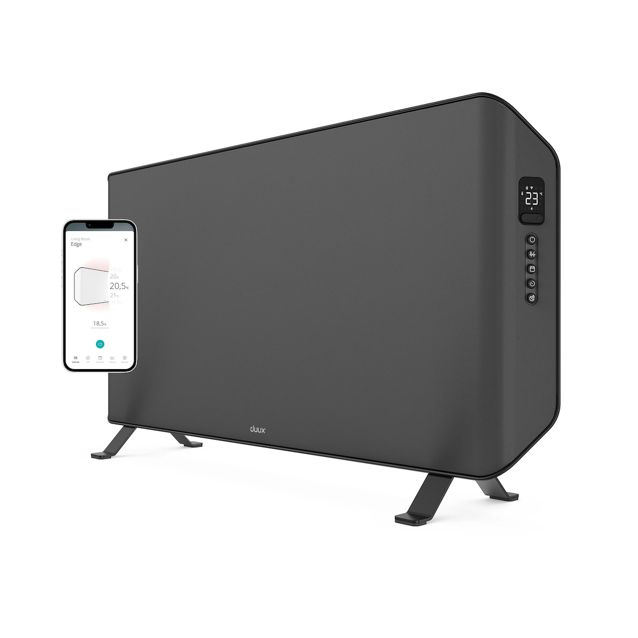 Duux Edge 1500 Smart Convectorkachel Grijs | Duux
