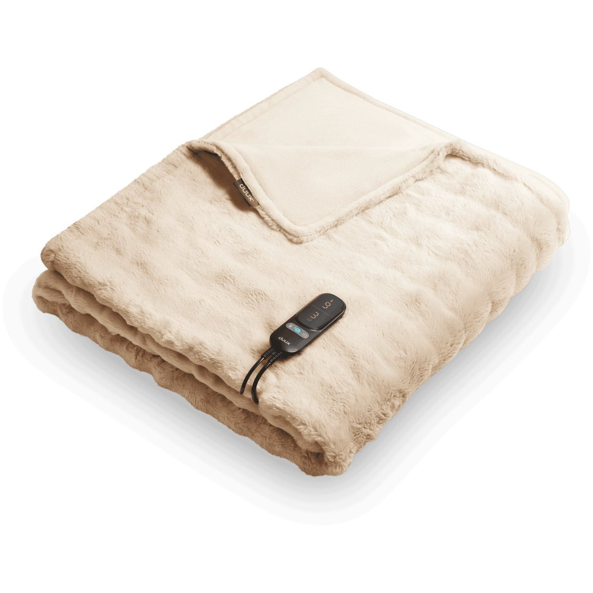 Duux Yentl Overblanket Bubble Rabbit Faux Fur (200x 2000) Elektrische deken Beige | Duux