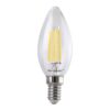 E14 LED Filament Lamp - 4 Watt 470 lumen - 2700K warm wit licht - kleine fitting - Vervangt 40 Watt - C37 kaarslamp | HOFTRONIC