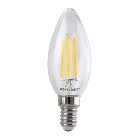 E14 LED Filament Lamp - 4 Watt 470 lumen - 2700K warm wit licht - kleine fitting - Vervangt 40 Watt - C37 kaarslamp | HOFTRONIC