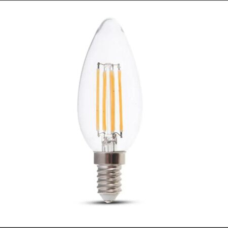E14 LED Lamp - 4 Watt 400 Lumen - 3000K Warm wit - Vervangt 35 Watt - E14 fitting - Kaarslamp - Kleine fitting | V-TAC