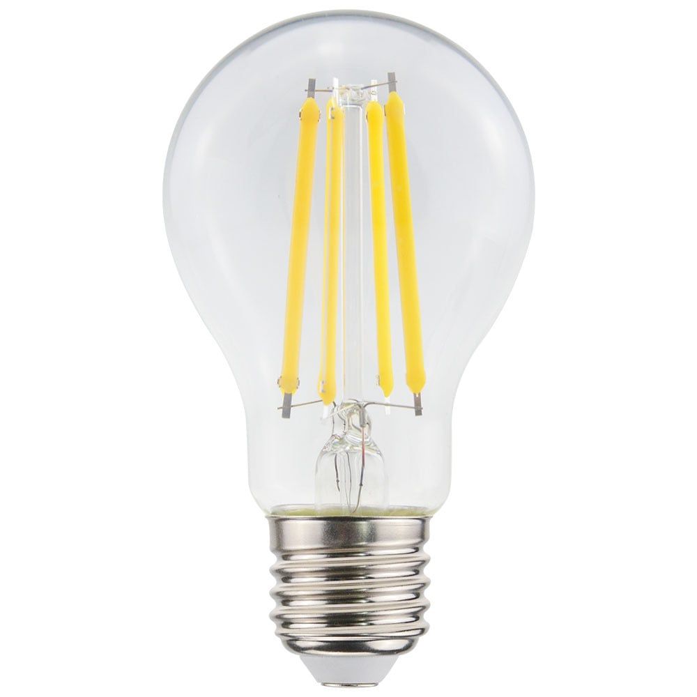 E27 LED Filament Lamp A60 - Dimbaar - Energielabel A - 4 Watt - 840 Lumen - 2700K Warm Wit - Transparant glas | HOFTRONIC