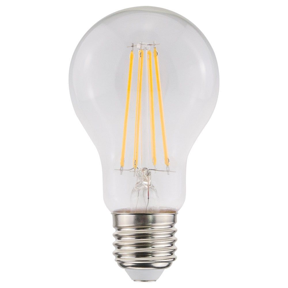 E27 LED Filament Lamp A60 - Energielabel A - 3.8 Watt - 806 Lumen - 2700K Warm Wit - Transparant glas | HOFTRONIC