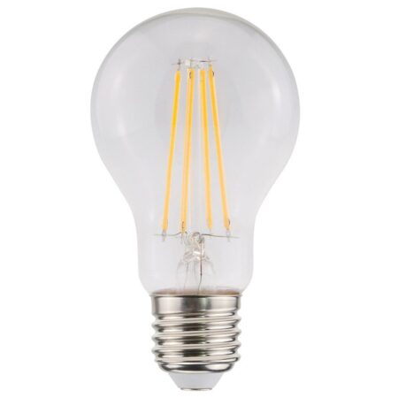 E27 LED Filament Lamp A60 - Energielabel A - 5 Watt - 1055 Lumen - 2700K Warm Wit - Transparant glas | HOFTRONIC