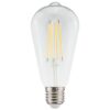E27 LED Filament Lamp Edison ST64 - Energielabel A - 3.8 Watt - 806 Lumen - 2700K Warm Wit - Transparant glas | HOFTRONIC