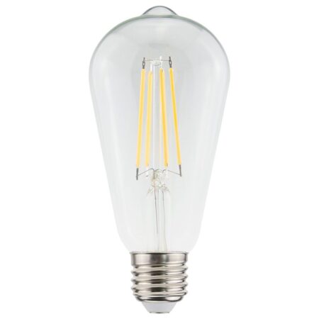 E27 LED Filament Lamp Edison ST64 - Energielabel A - 3.8 Watt - 806 Lumen - 2700K Warm Wit - Transparant glas | HOFTRONIC